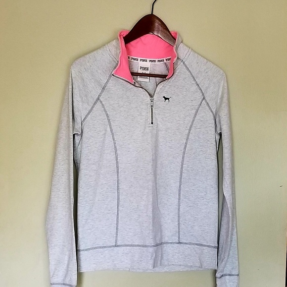 PINK Victoria's Secret Sweaters - Victoria Secret PINK Sweater half zip up